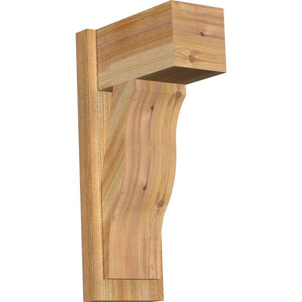 Ekena Millwork Funston Block Rough Sawn Outlooker, Western Red Cedar, 8"W x 14"D x 26"H OUT08X14X26FST05RWR - main